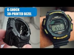 3d-printed custom replacement bezel for G-Shock DW-8700