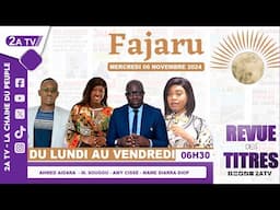 FAJARU du Mercredi 06 Novembre 2024