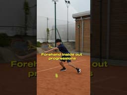 Tennis forehand inside out progressions 🎾 #tennis #tennisshorts