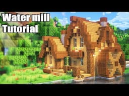 Easy Wooden Water Mill - Minecraft House Tutorial #435