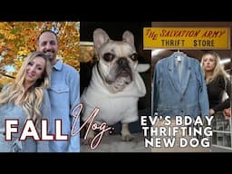 FALL VLOG: THRIFTING | EVS BDAY | NEW DOG | TARGET HAUL | DEPOP