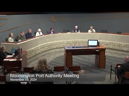 November 19, 2024 Bloomington Port Authority Meeting