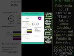 Rakshanda Got 81 Overall in PTE With Online Coaching and One on One Feedback Everyday | M and MM PTE