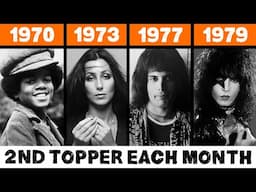 2nd Most Popular Song Each Month in the 70s