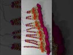 How to make a Bandhanwar, Easy Toran Making, #diy #homedecor #handmadetoran #beadedtoran #motitoran