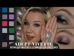 Adept Cosmetics Vivette Palette | Detailed swatches, comparisons and 2 looks