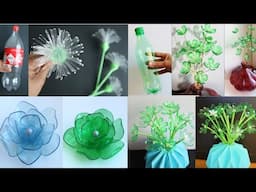 4 Beautiful Plastic Bottle Flower - Plastic Bottle Craft -Bottle Art