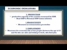 Gr12 Economics(P1): Social & Economic Indicators