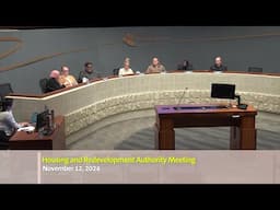 November 12, 2024 Housing and Redevelopment Authority Meeting