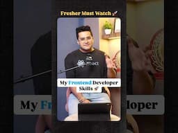 Frontend Developer Skillset - Fresher Must Watch 💯 Must Watch till the end ✨