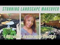 Stunning Landscape Makeover|The ULTIMATE Landscape Design|Fall Backyard Clean Up