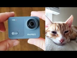 AKASO V50X Affordable Action Cam Unboxing: My Kitten Helps!