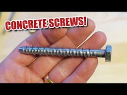 How to use CONCRETE SCREWS - heavy duty fixings!