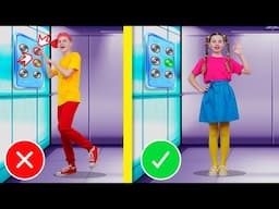 Don't Jump in Elevators ❌ Safety Kids Songs | Nick and Poli