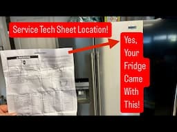 WHIRLPOOL REFRIGERATOR TECH SHEET / SERVICE SHEET LOCATION. SERVICE MANUAL