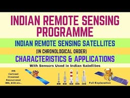 Indian Remote Sensing Programme | IRS Satellites & Sensors in Chronological order and Applications