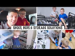 SHOE Shopping for SCHOOL, NEW Beds for the BOYS & NEW CLOTHING Storage Solutions | Large Family Vlog