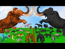 Prehistoric Mammals VS Shadow Itself Mammals Size Comparison Mammoth Dinosaur Animal Epic Battle