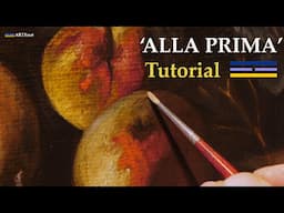 Dipingere una pesca- Paint a peach- Peindre une pêche- Pintar un durazno. REAL-TIME TUTORIAL