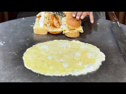 🇵🇰 PAKISTAN STREET FOOD, EGG SANDWICHES IN RAWALPINDI TRAIN STATION, RAWALPINDI STREET FOOD, 4K