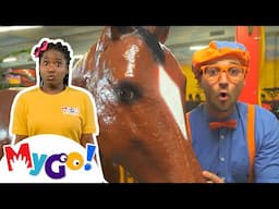 Blippi Explores Jungle Animals | Blippi | MyGo! Sign Language for Kids | Educational Videos