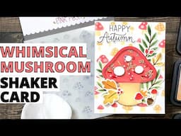 Whimsical Fall Mushroom Shaker Card | Pretty Pink Posh