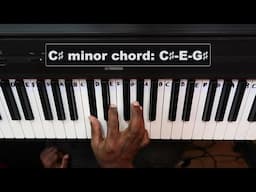 How to Play the C Sharp Minor Chord on Piano (C#m, C# minor)