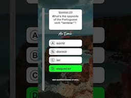 Quickfire Quiz: Test Your Skills with European Portuguese Verbs! #shorts
