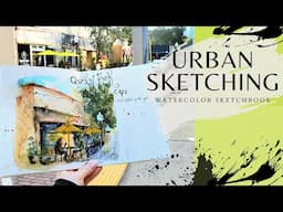 CAFE SKETCH IN UNDER 60MINS 🖌️| Sketching My City #18 - Urban Sketching outdoors 🌞