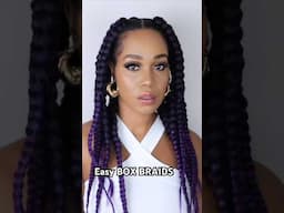 EASY BOX BRAIDS 🔥 #protectivestyle #hairstyle #viralvideo #viralshorts #trending #fyp #braids #hair