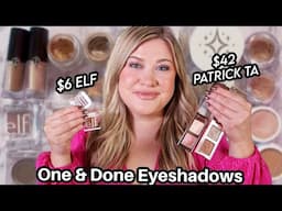 THE BEST ONE & DONE EYESHADOWS! New Patrick Ta Duo's + ELF Fine as Fleck Shadows