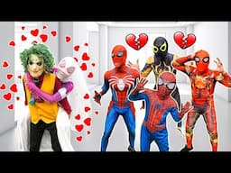 KID SPIDER MAN Rescue Bride & All Superhero || What If 8 SPIDER-MAN & JOKER in 1 HOUSE ??