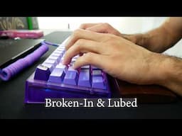 NovelKeys/Kailh Cream Switch STOCK vs BROKEN-IN vs BROKEN-IN + LUBED Sound Test || Keyboard ASMR