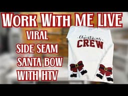 How to Make The Viral Side Seam Bow with HTV | SISER FLOCK  & Glitter HTV