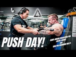 PUSH DAY! WITH CAMP JANSEN COACH/IFBB PRO JUSTIN JACOBY AND IFBB PRO AMANDINE KOLLY!