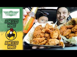 Wingstop's Boneless Wings vs. Buffalo Wild Wings' Boneless Wings...WITH OUR NEW HOT SAUCE?! 🦬🌶️