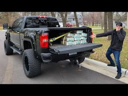 Leveling my Truck with Sandbags *CHEVY LEAN FIX*