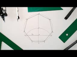 How to draw a regular heptagon inscribed in a given circle 📏✋📐