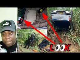 Bottles inna Police vehicle that overturn, Parent cry for her child