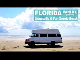 FLORIDA VANLIFE p.1: Galveston, Gainesville, Fort Desoto Beach! // USA Vanlife Road Trip--Ep.8