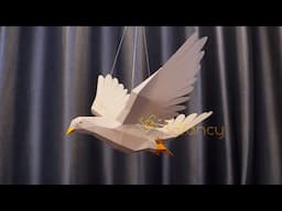 How to make Papercraft Dove Cricut paper crafts, Dove Low poly papercraft, 3d Dove