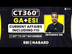 GA & ESI Current Affairs RBI & NABARD Preparation | Current Affairs MCQs PDF | CT 360 by EduTap