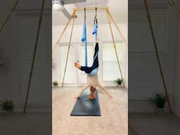 Can you take this half hip wrap challenge? 🤔🧘‍♀️ #aerialyoga #aerialyogaflow