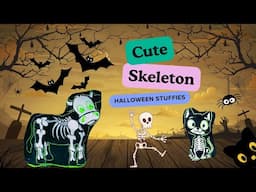 Adorable Skeleton Felt Stuffies that are easy to stitch