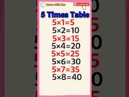 Multiplication tables | 5 times table | Multiplication tables for kids | learn with fun