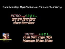 Dum Dum Diga Diga Karaoke with Scrolling Lyrics Hindi & English | Mukesh l Chhalia