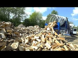 Amazing Automatic Fast Firewood Splitter in Action, Biggest Wood Processing Machines Working