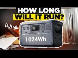 How Long Can a 1024W Power Station Run a Fridge, TV, Laptop, and Wifi Router - DJI Power 1000 test