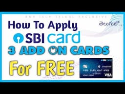 How to apply For  SBI Card Credit Card Add-on Cards For Free in Telugu