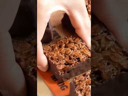 Flapjacks chocolate フラップジャックスチョコ #shorts #asmr #chocolate #Flapjacks #recipes